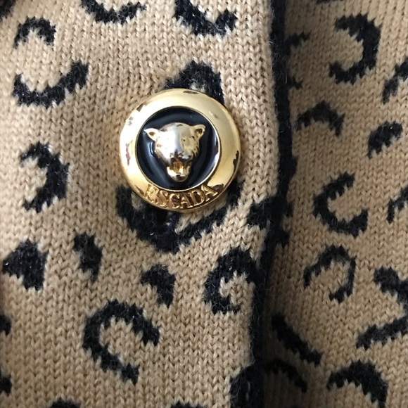 Small ESCADA lightweight animal print cardigan - Picture 4 of 6